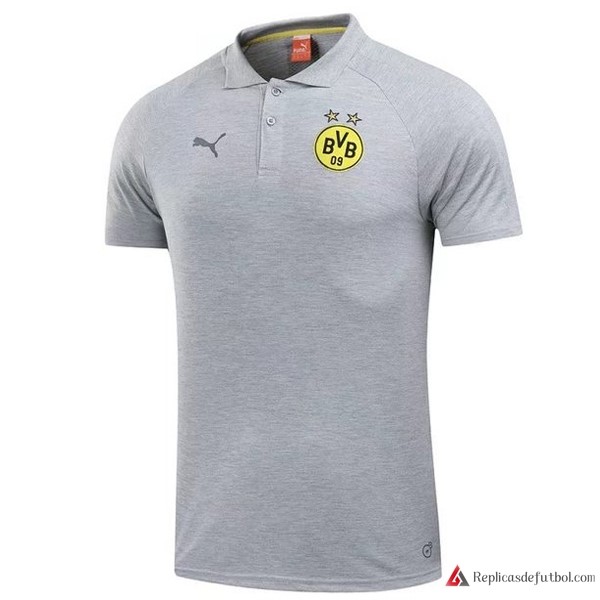 Polo Borussia Dortmund 2017-2018 Gris Claro